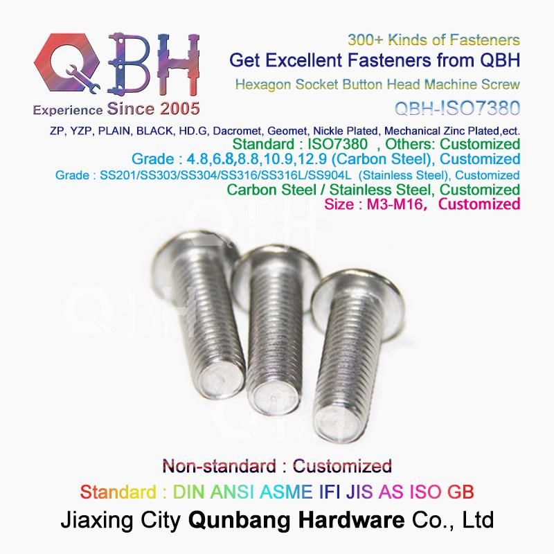 Qbh ISO7380 M12X20 Socket Round Button Head Carbon/Stainless Steel Screw Machine Machinery Machining Maintaining Repairing Replace Replacement Spare Accessories
