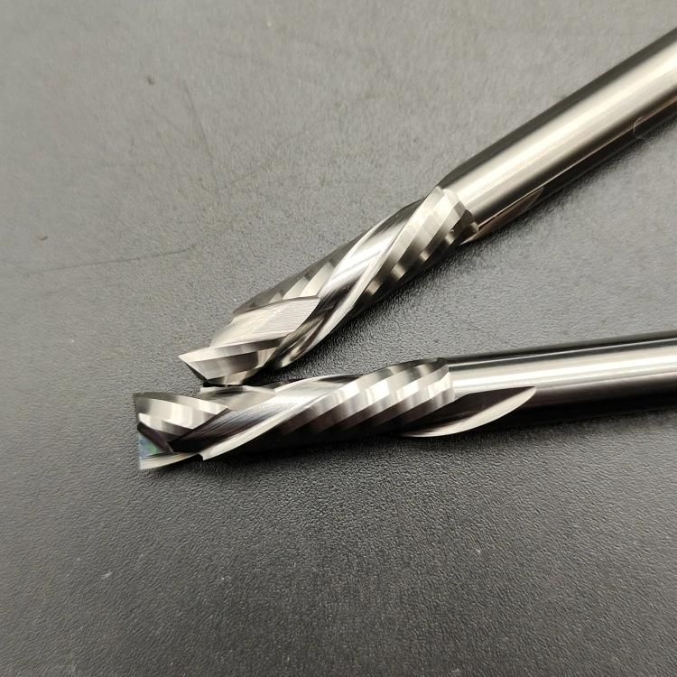 Gw Carbide-Tungsten Carbide End Mill for Wood with Tisin Coating Double Cut