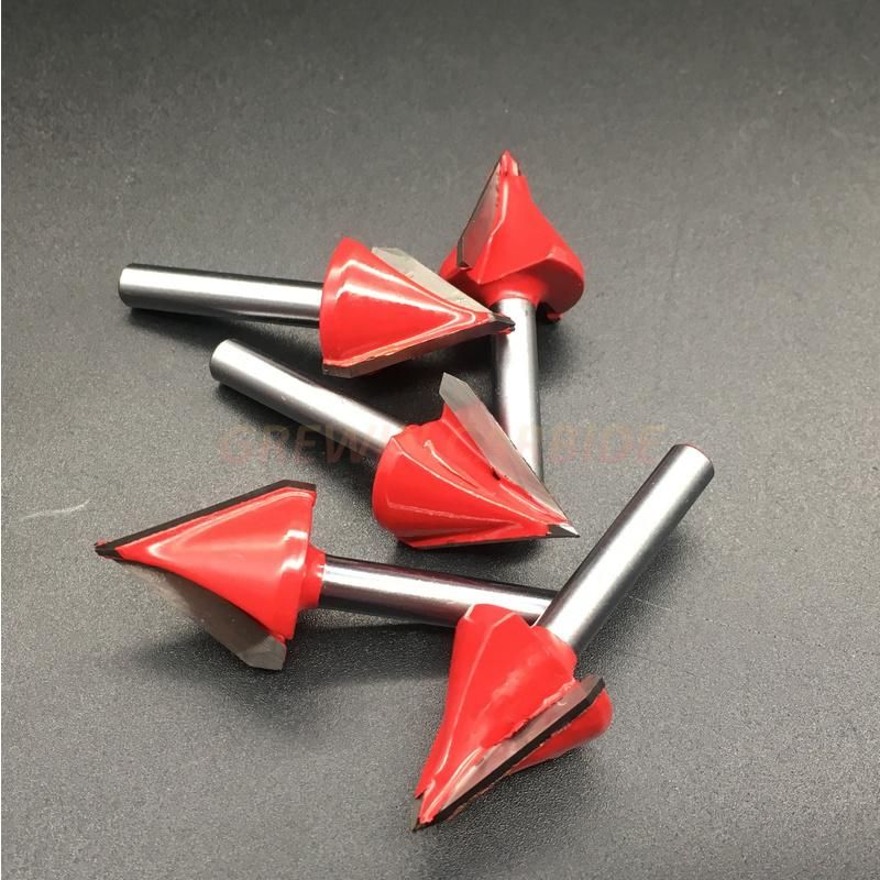 Gw Carbide-Carbide 3D V-Type Carbide Wood Router Bit End Mill CNC Router