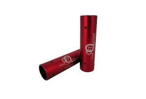 Red Anodized Aluminum 6063 Tube with Laser Marking