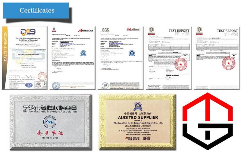 Custmized Dimension Permanent Magnet for Machinery Parts N42sh