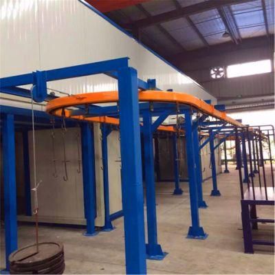Compact Powder Coating Line with Pretreatment Cleaning for Doors