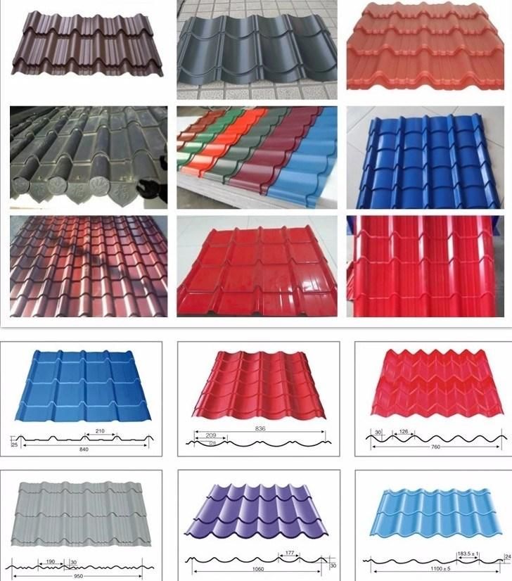 Steel Aluzinc Step Glazed Tile Roof Panel Rolling Step Building Construction Making Machine