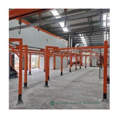 Multi Color Spindle Automatic Metal Products Powder Coating Line
