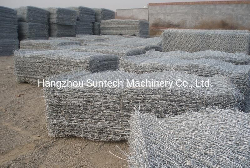 Automatic Three Twist Gabion Mesh Wire Netting Machine Width 4.3m for Mesh Size 100X120mm