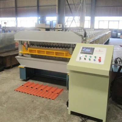 New Type Cheap C8 Roofing Sheet Double Russian Style Layer Roll Forming Making Machine for Sale