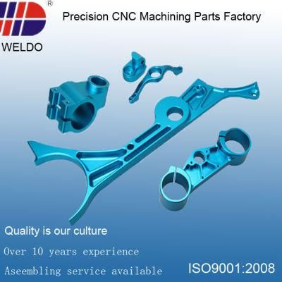 Small MOQ OEM Blue Anodize Precision Milling CNC Aluminum Parts