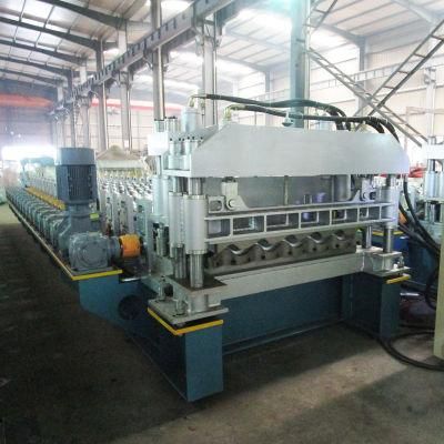 Zhongyuan New Products Hydraulic Wave Cutting Glazed Tile Sheet Cold Roll Forming Machine