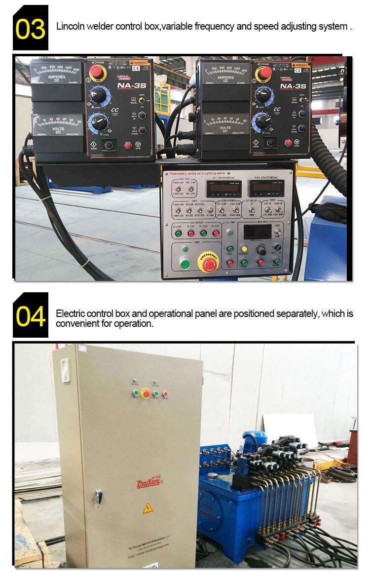 China Supplier High Efficiency Small Footprint H Beam Welding Machine