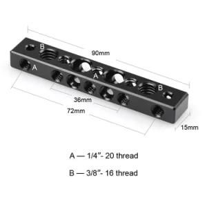 Cheese Bar with 1/4 Inch and 3/8 Inch Screw Hole on Camera Quick Release Plate