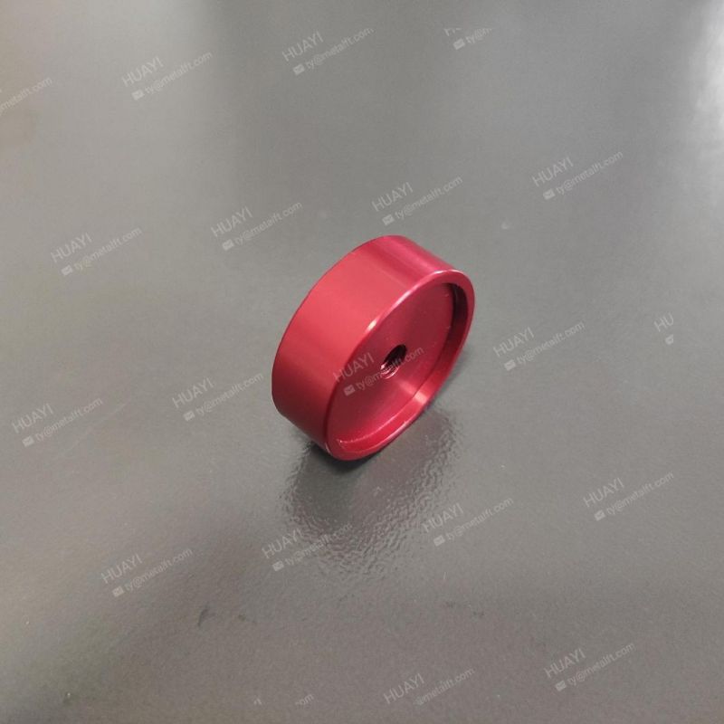 OEM CNC Circular Red Mechanical Parts Turning Machining CNC Lathe Part