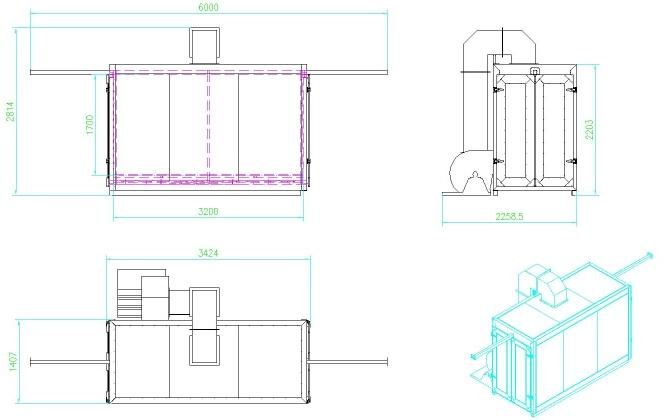 Electric Powered Powder Curing Oven Factory