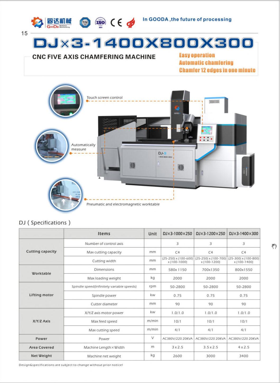 DJ3-1200*250- Own Patented Metal Plate Chamfer Bevel Machine