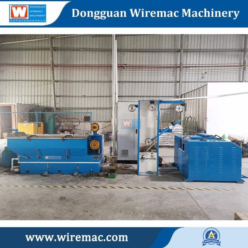 Pid Control 21 Die 19 Gauge/Gage Aluminum Copper Wire Drawing Machine with Double Spooling Take up