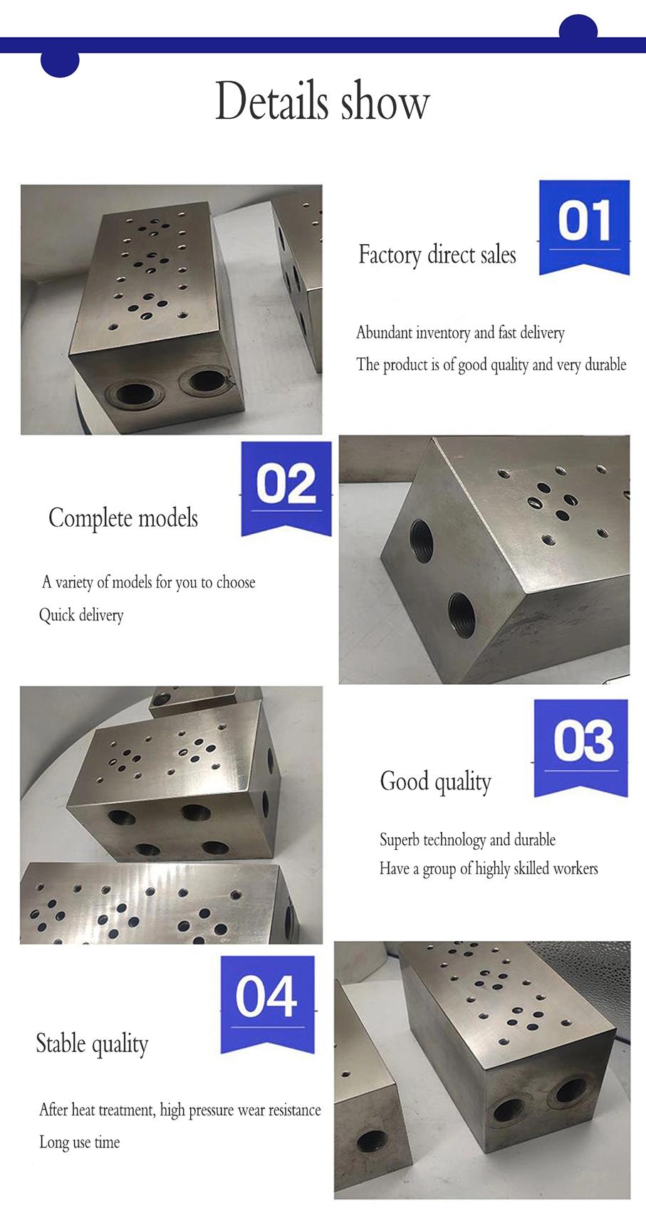 6 Stations Parallel Circuit Hydraulic Bar Manifold Blocks