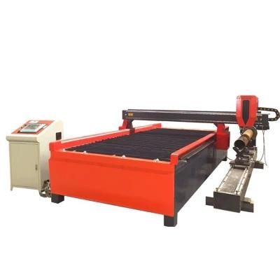 Heavy Duty 1325 1530 Steel Metal Plasma Cutting Machine with Rotary for Pipe Cutting, 4*8feet 5*10feet Plasma Cutter