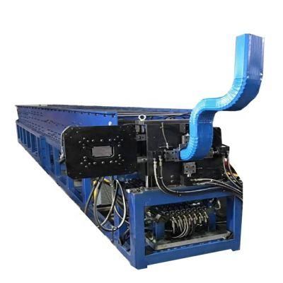 Square and Rectangular Galvanized Color Steel Rain Downspout Pipe Making Machine Roll Forming Machine With Cutting Device Automatically
