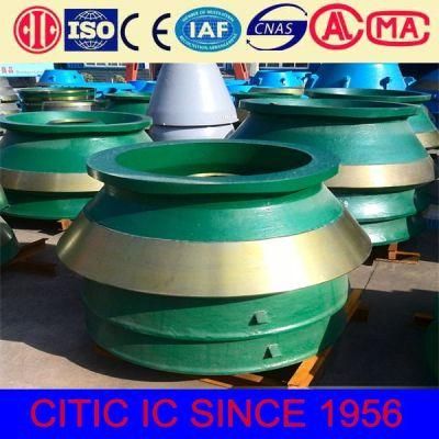 Ztic Hydrulic Cone Crusher Parts Casting Steel Concave and Mantle