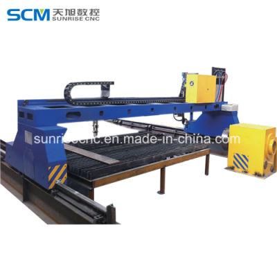 One Plasma and One Flame Cutting Machine for Steel Plates