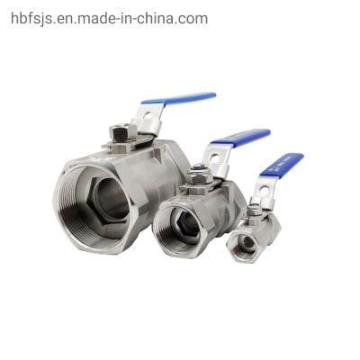 CF8m 1000wog Hydraulic Ss Bsp Threaded Price 1/2&quot; Ss 304 316L 2PCS Stainless Steel Ball Valve