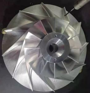 Aluminum Alloy 7075 Turbo Compressor Impeller by 5 Axis Machining Center
