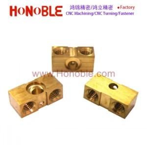 CNC Machining/Machinery/Machined Brass Cuboid Parts with Threaded