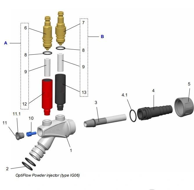 Threaded Sleeve for Powder Pump Ig06