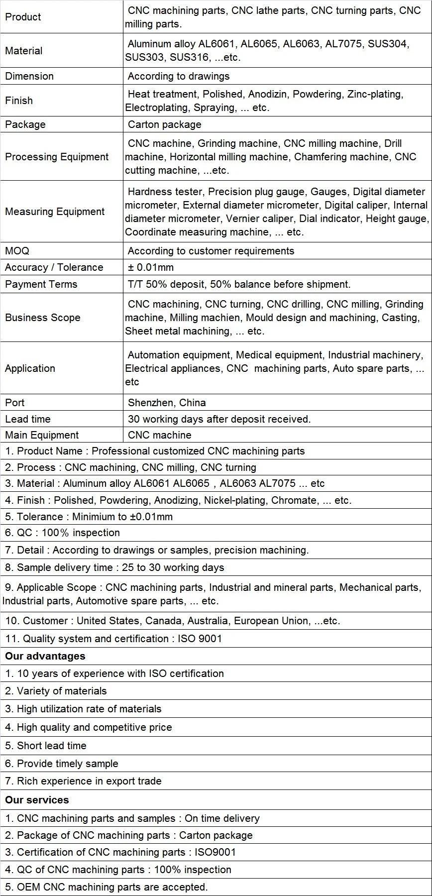 Anodized Aluminum CNC Milling, CNC Machining, CNC Turning Parts