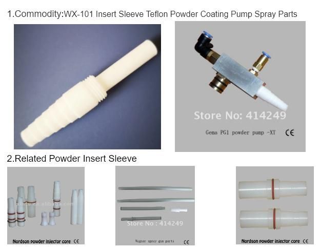 Wx-101 Insert Sleeve Teflon Powder Coating Pump Spray Parts