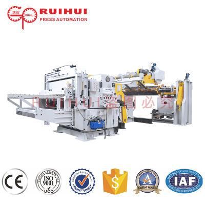 Simple Metal Strip Coil Decoiler Straightener Machine Metal Eyelet Nc Servo 3 in 1 Feeder Machine