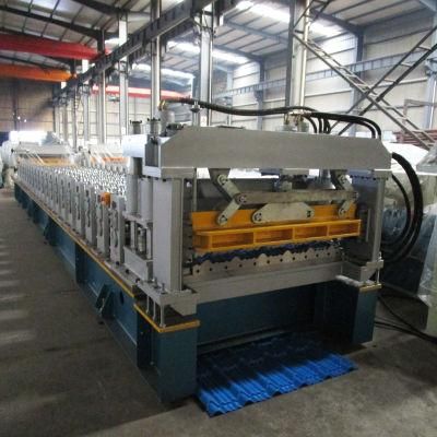 Hangzhou Good Quality Hydraulic Cutting Metal Roofing Glazed Tile Roll Forming Machines for Construction