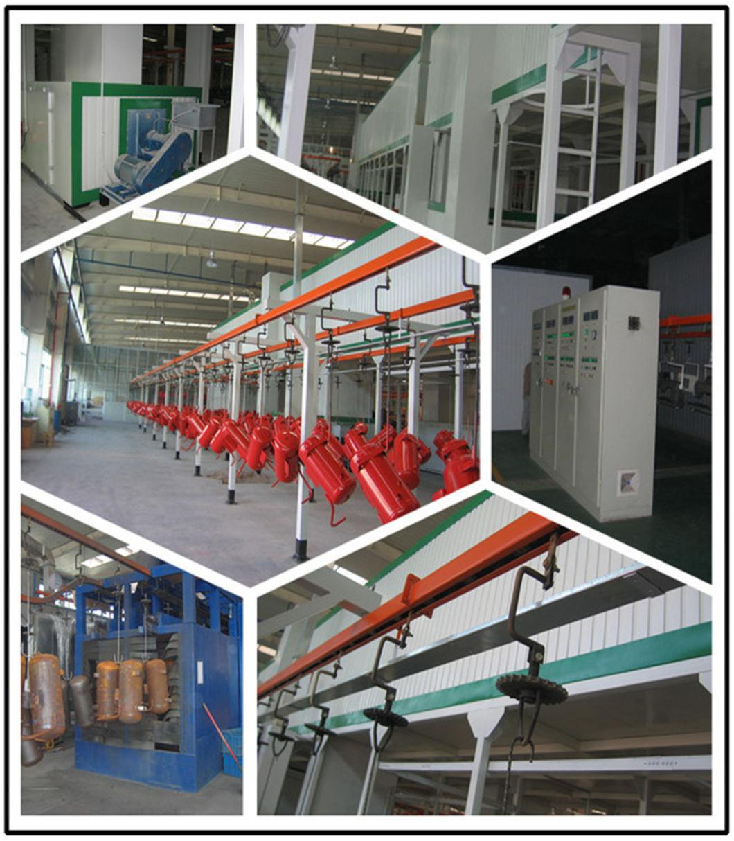 Extinguisher Powder Coating Equipment Spraying Line with Shot Blasting Pretreatment