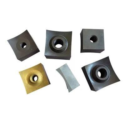 Plastic Crusher Stator Blades/Industrial Plastic Crusher Blades/40*40mm Single Shaft Shredder Blade Raised Center Square Rotor Knife
