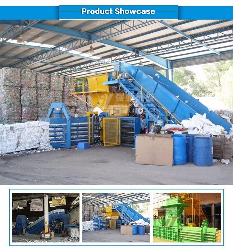 Horizontal Automatic Waste Paper Carton Baler Powerful Baling Compressing Machine