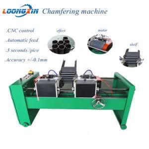 Portable CNC Automatic Double End / Head Metal Steel Pipe Rod Flat Bar 45 Deree Gear Chamfering Machine for Sale