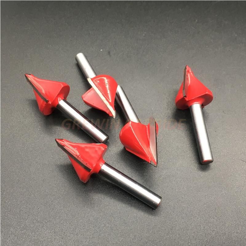 Gw Carbide-Carbide 3D V-Type Carbide Wood Router Bit End Mill CNC Router