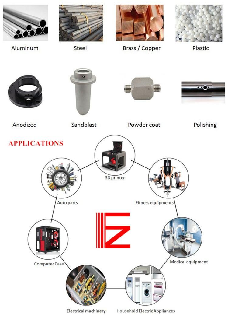 Custom Stainless Steel Brass Metal Machining Air Compressor Parts