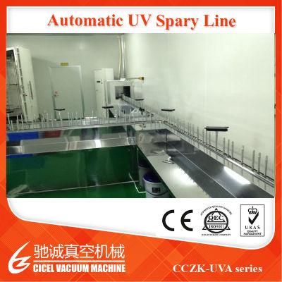 Plastic Conveyorised UV Varnish Spray Painting Line
