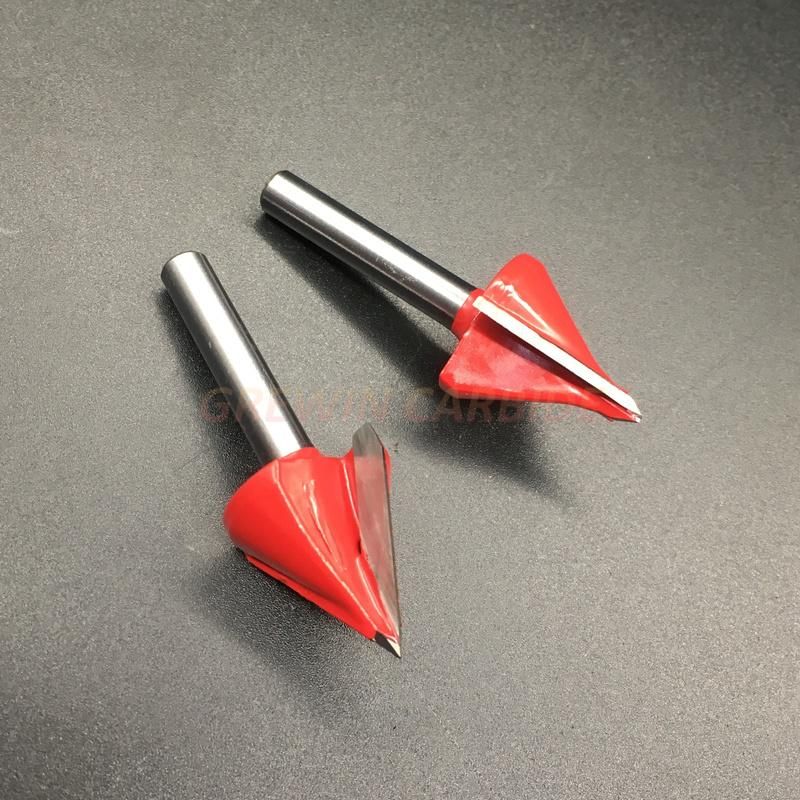 Gw Carbide-Carbide 3D V-Type Carbide Wood Router Bit End Mill CNC Router