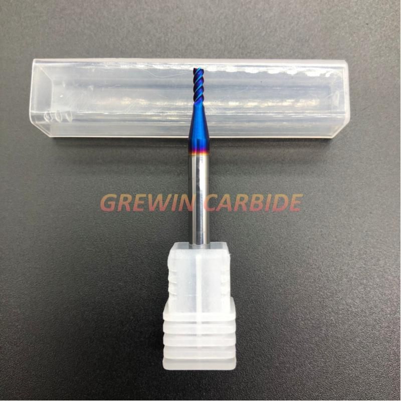 Grewin-D4mm*50mm HRC65 4 Flutes Tungsten Carbide Flat End Mill