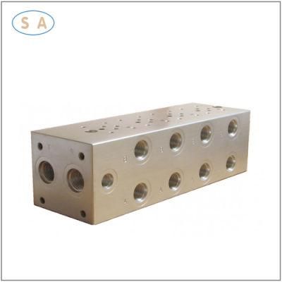 CNC Custom Machining Parts Aluminium Manifold Hydraulic Valve
