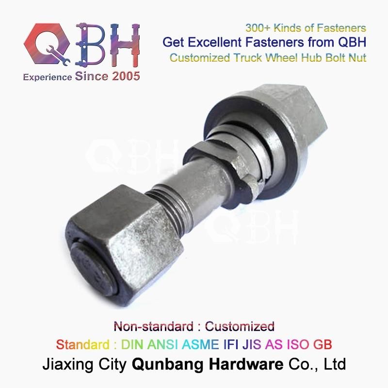 Qbh Customized Zp/Yzp/Bzp/Plain/Black/HDG/Dacromet/Geomet/Nickle Plated Car Auto Automobile Automotive Truck Wheel Hub Round Head Knurled Bolt Spare Parts