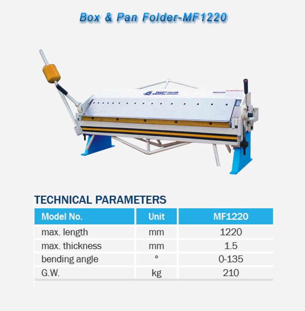 Sheet Metal Working Box & Pan Folder-Mf1220