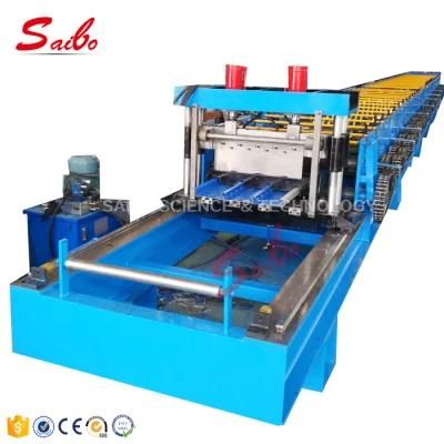 Metal Floor Decking Forming Machine with Track Cutting Thickness 0.8-1.5mm