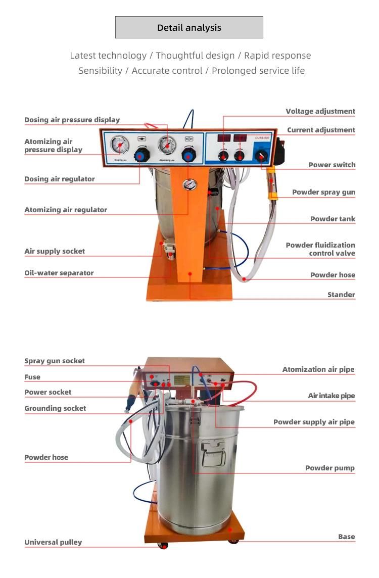 China High Quality Manual Electrostatic Powder Coating Machine Ours800