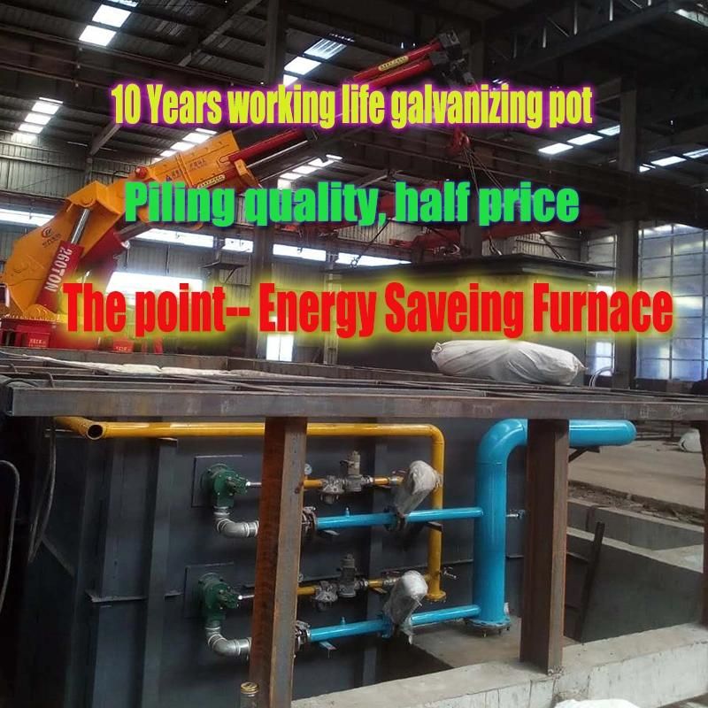 CNG Energy Saving Hot DIP Galvanizing Melting Zinc Pot Galvanizing Kettle with Galvanizing Furnace