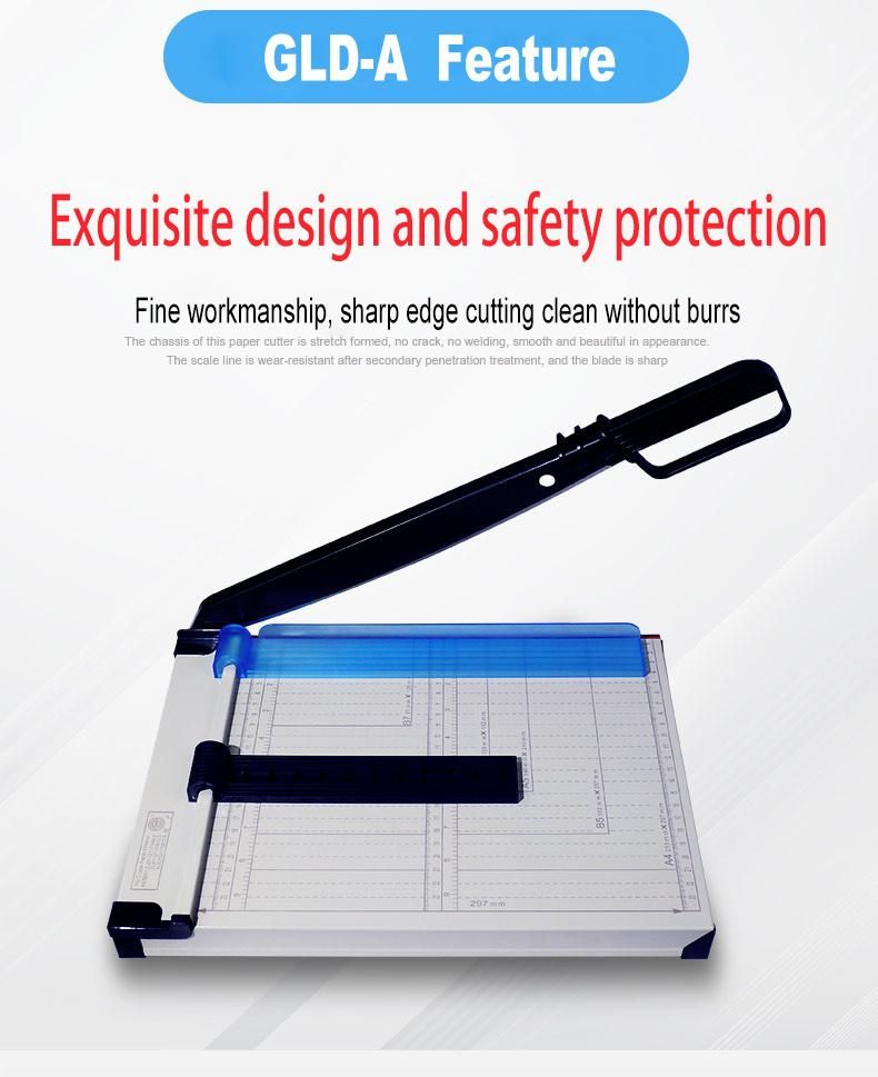 Seller Factory Plastic Sprayed Steel Manually Guillotine Paper Cutter Machine