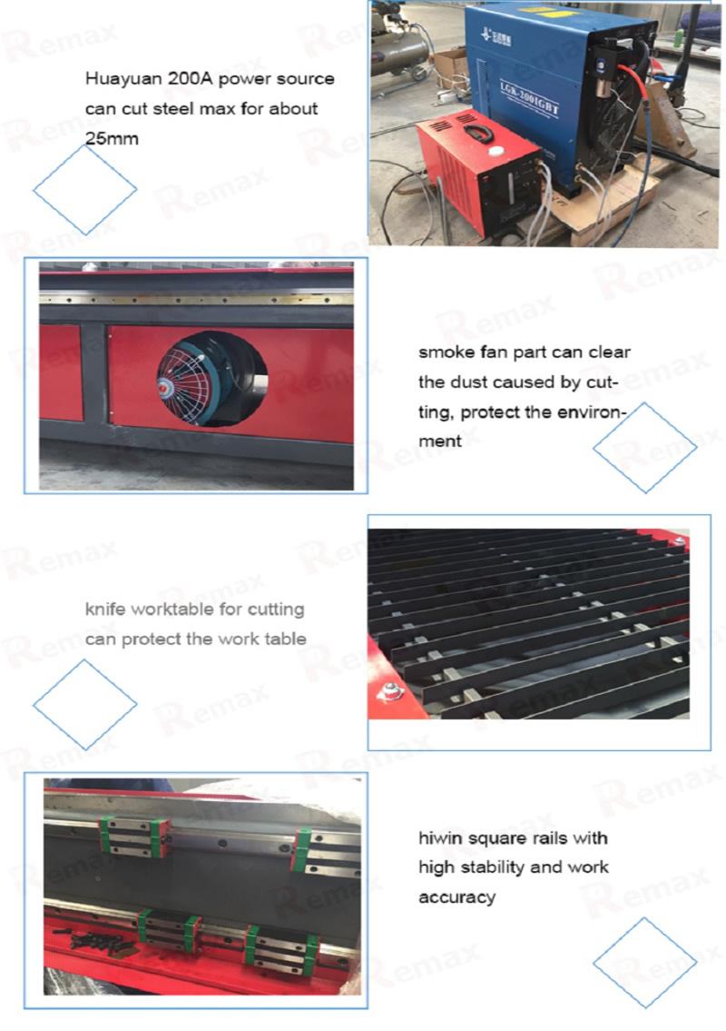 1325 100A 200A CNC Metal Sheet and Plate Plasma Cutting Machine