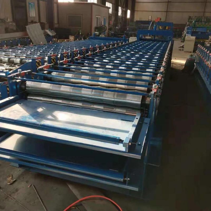 Double Layer Glazed Tile Ibr Metal Sheet Roll Forming Machine