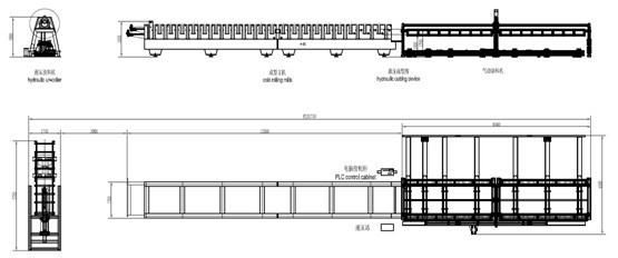 Double Level Pneumatic Stacker for Normal Double Layer Roll Former